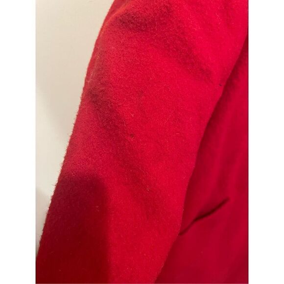 Vintage coats by Cattiva Anglo fabrics pure wool red luxe overcoat size medium - Picture 11 of 16